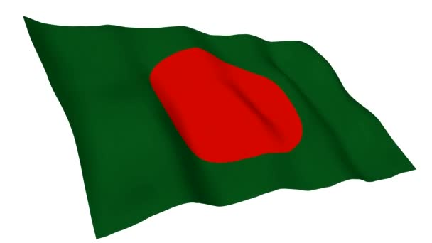 Geanimeerde vlag van Bangladesh — Stockvideo