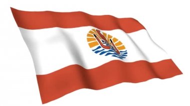 Fransız Polinezyası hareketli bayrak