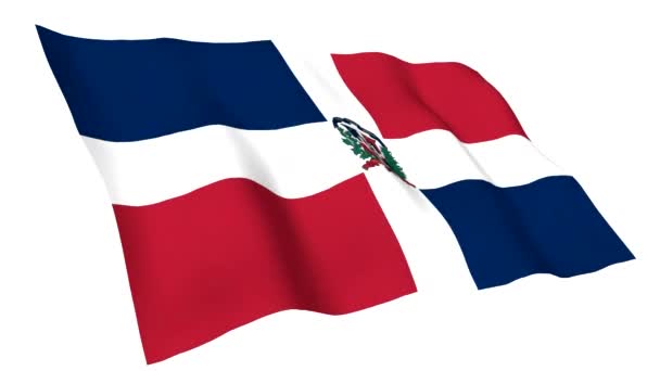 Animovaná vlajka Dominikánské republiky — Stock video