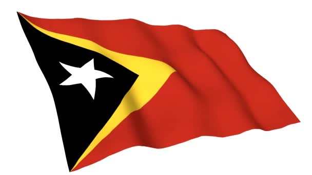 Bandera animada de Timor Oriental — Vídeos de Stock