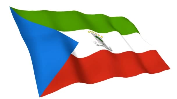 Bandeira animada da Guiné Equatorial — Vídeo de Stock