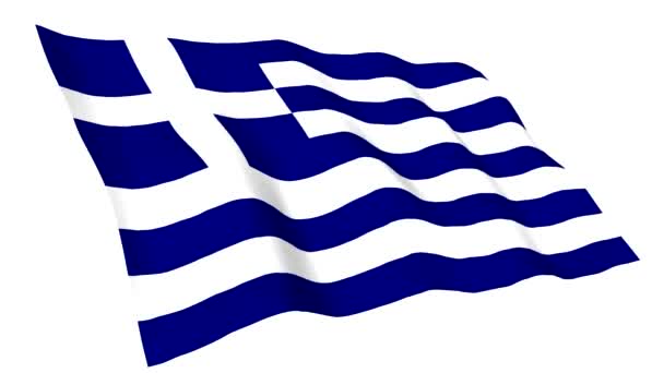 Animated flag of Greece — Stock Video