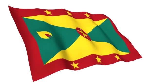 Animasyonlu Grenada bayrağı — Stok video