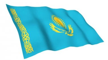 Animasyonlu Kazakistan bayrağı
