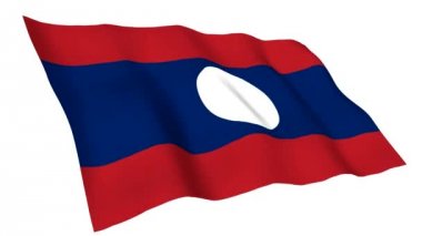 Animasyonlu Laos bayrağı