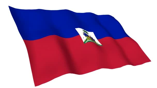 Bandera animada de Haiti — Vídeos de Stock