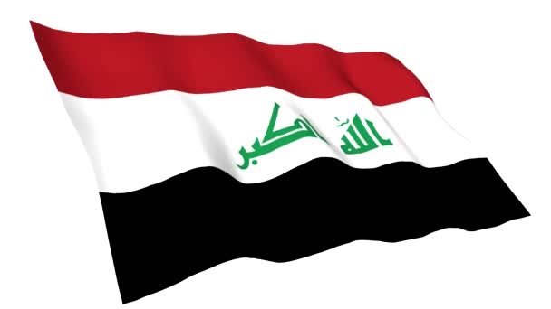 Animerade flagga Irak — Stockvideo