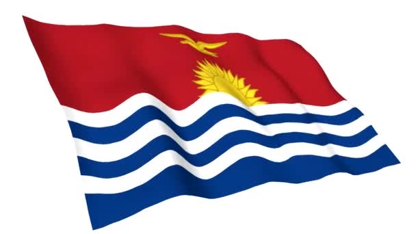 Animated flag of Kiribati — Stock Video