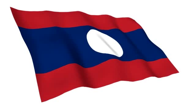 Animated flag of Laos — Stock Video