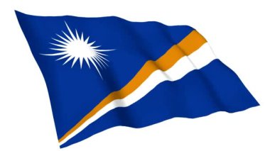 Animasyonlu Marshall Adaları bayrağı