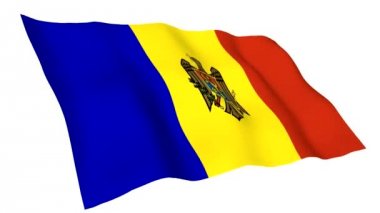 Animasyonlu Moldova bayrağı