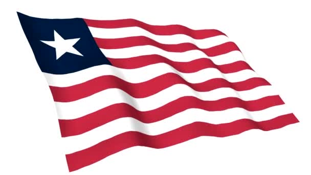Bandiera animata della Liberia — Video Stock
