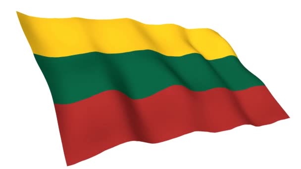 Animated flag of Lithuania — Stock Video