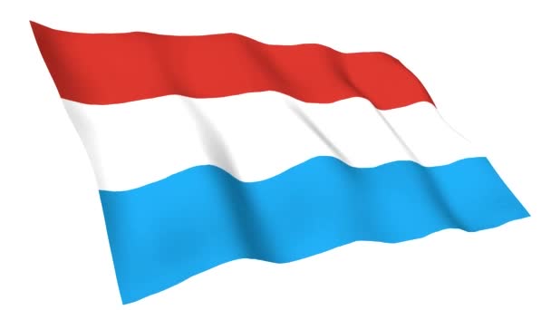 Geanimeerde vlag van Luxemburg — Stockvideo