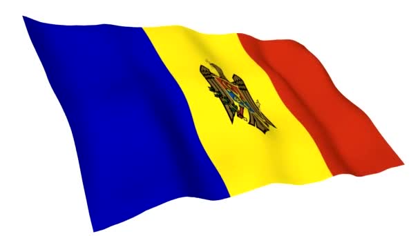 Bandera animada de Moldova — Vídeos de Stock