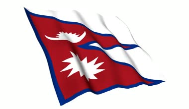 Animasyonlu Nepal bayrağı