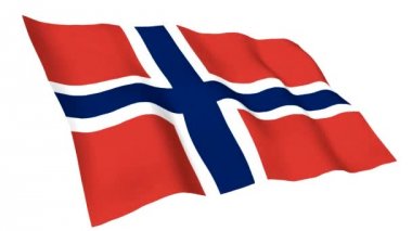 Animasyonlu Norveç bayrağı