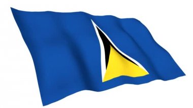 Saint Lucia animasyonlu bayrağı