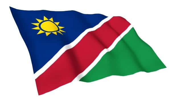 Animated flag of Namibia — Stock Video