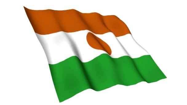 Animated flag of Niger — Stock Video