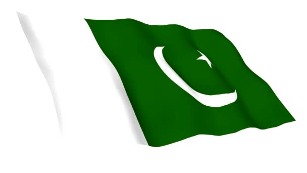 Animerade flagga Pakistan — Stockvideo