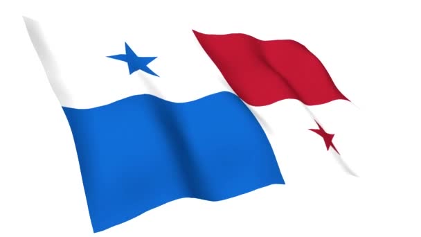 Анимированный флаг Панамы — стоковое видео