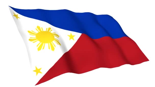 Animerade flagga Filippinerna — Stockvideo