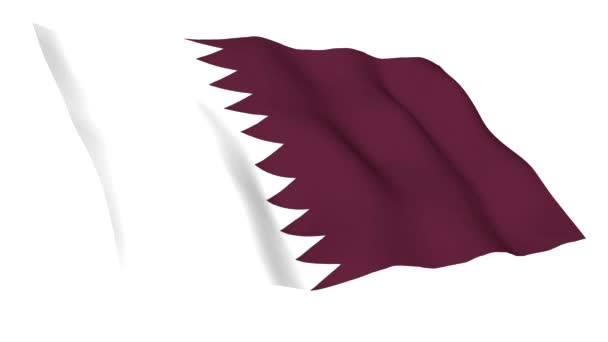 Animated flag of Qater — Stock Video