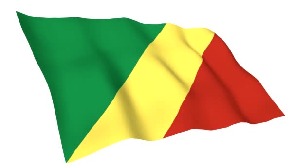 Geanimeerde vlag van Republiek van de Congo — Stockvideo