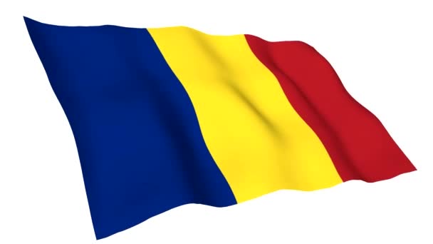 Bandera animada de Romania — Vídeos de Stock