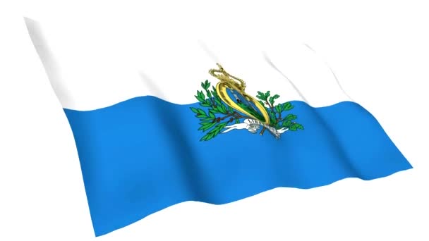 Animierte Flagge von San Marino — Stockvideo