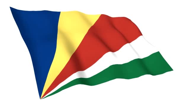 Animated flag of Seychelles — Stock Video