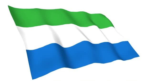 Animated flag of Sierra Leone — Stock Video