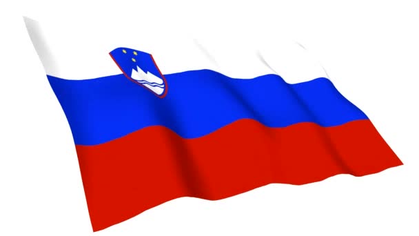 Geanimeerde vlag van Slovenië — Stockvideo