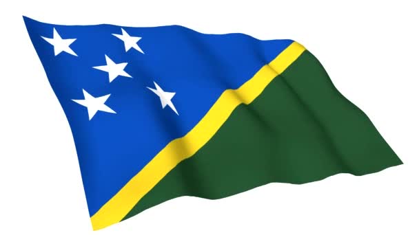 Bandera animada de Solomon Islands — Vídeos de Stock