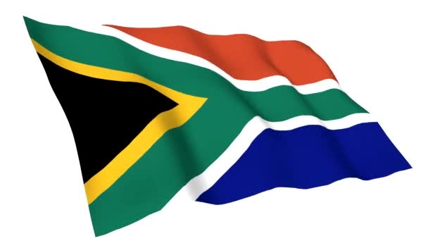 Geanimeerde vlag van Zuid-Afrika — Stockvideo