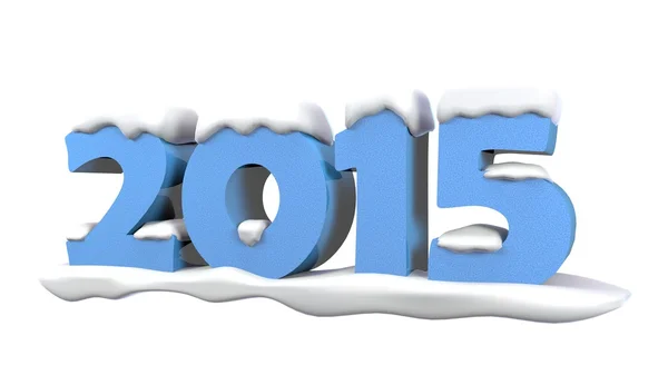 2015 with snow — Stock Photo, Image