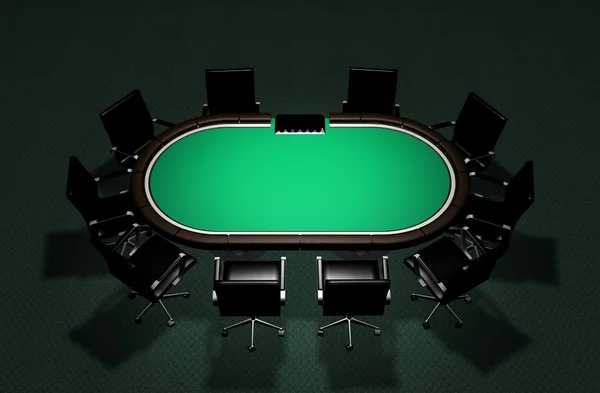 現実的なポーカー テーブル — ストック写真
