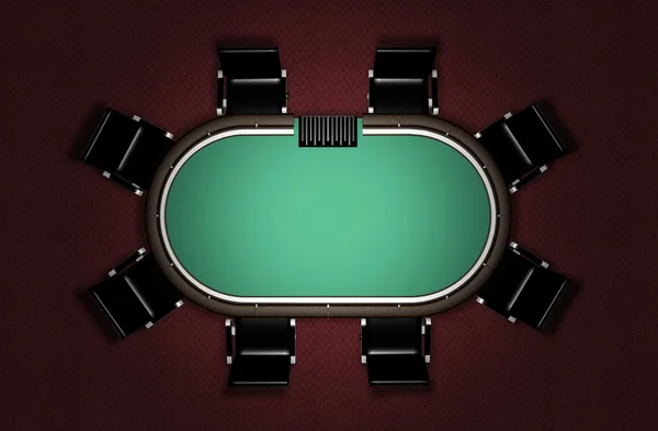 Mesa de Poker realista — Foto de Stock