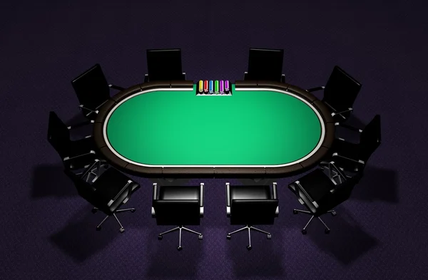 Mesa de Poker realista — Fotografia de Stock