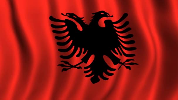 Bandera de Albania — Vídeos de Stock