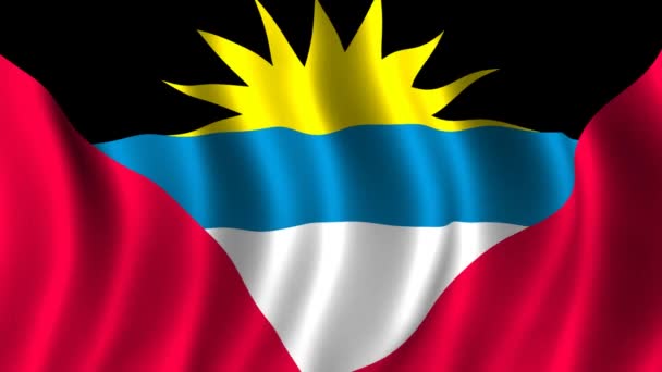 Antiguova vlajka a Barbuda — Stock video