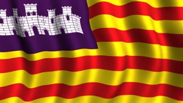 Bandeira das ilhas baleares — Vídeo de Stock