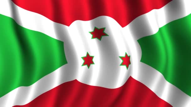 Bandeira de Burundi — Vídeo de Stock