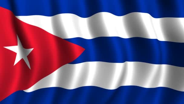 Flagge Kubas — Stockvideo