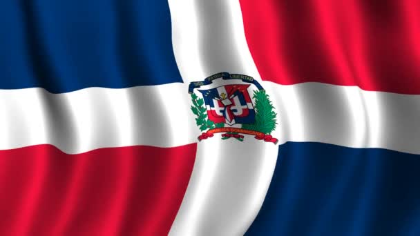 Bandeira de Dominican Republic — Vídeo de Stock