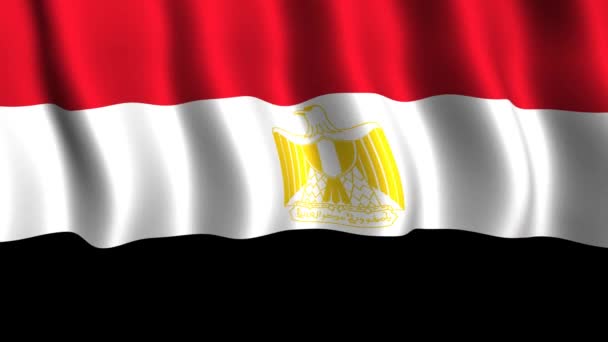 Flagge Ägyptens — Stockvideo