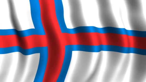 Bandeira das Ilhas Faroé — Vídeo de Stock