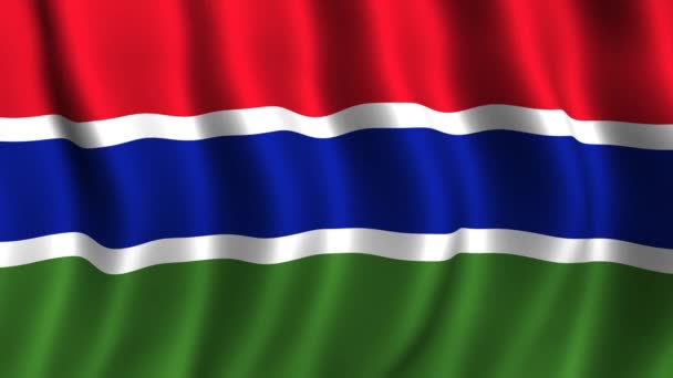 Bandera de Gambia — Vídeos de Stock