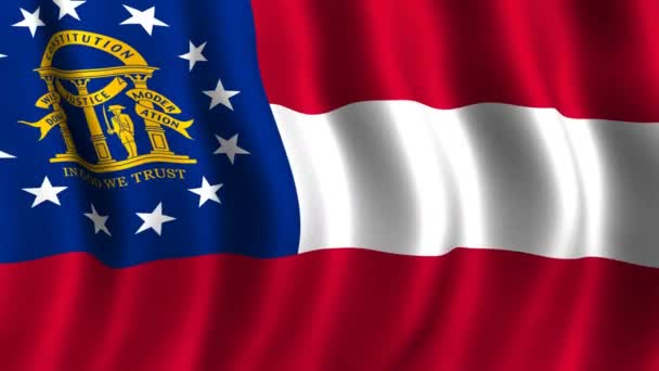 Bandeira de Georgia — Vídeo de Stock